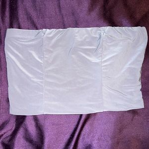 Silk light gray tube top